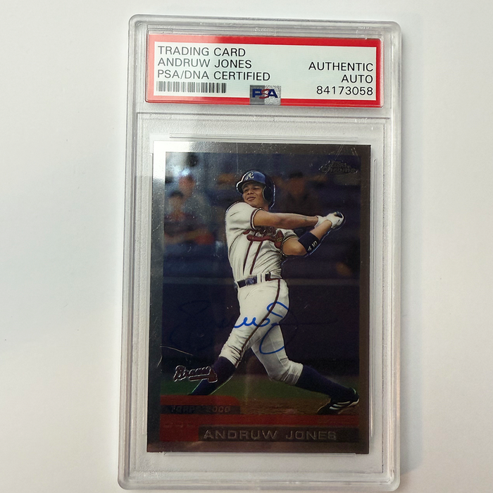 Andruw Jones Signed 2000 Topps Chrome #440 PSA Auto Authentic