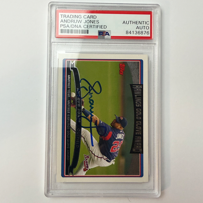 Andruw Jones Signed 2006 Topps #257 PSA Auto Authentic
