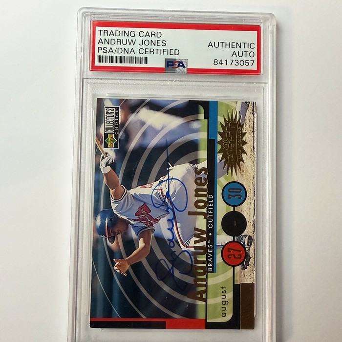 Andruw Jones Signed 1998 UD Crash The Game #CG14 PSA Auto Authentic