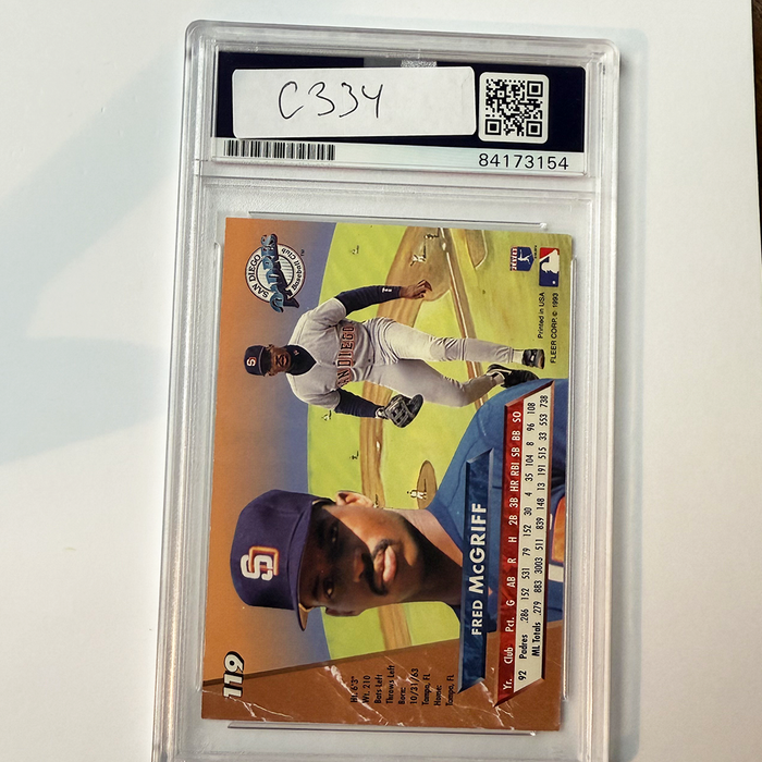 Fred McGriff Signed 1993 Fleer Ultra #119 PSA Auto Authentic