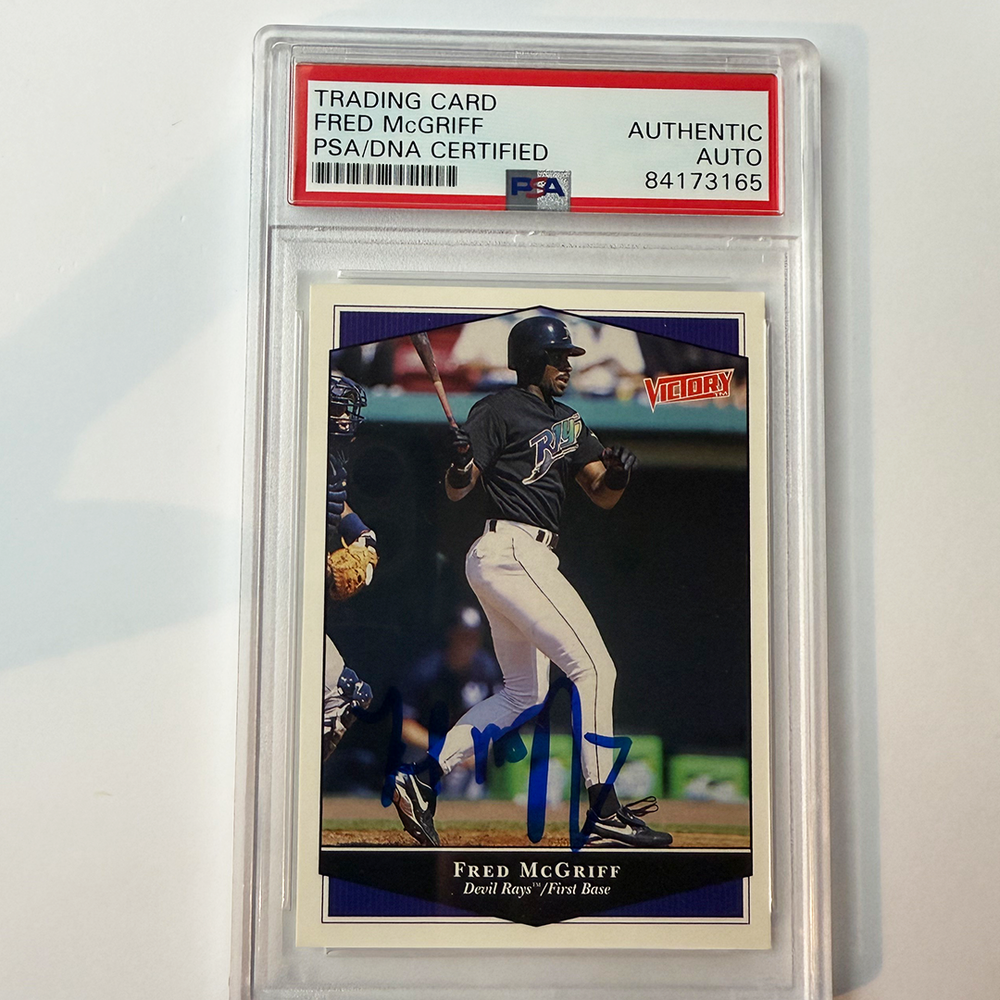 Fred McGriff Signed 1999 Victory #386 PSA Auto Authentic