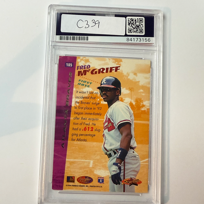 Fred McGriff Signed 1994 Sportsflics #185 PSA Auto Authentic
