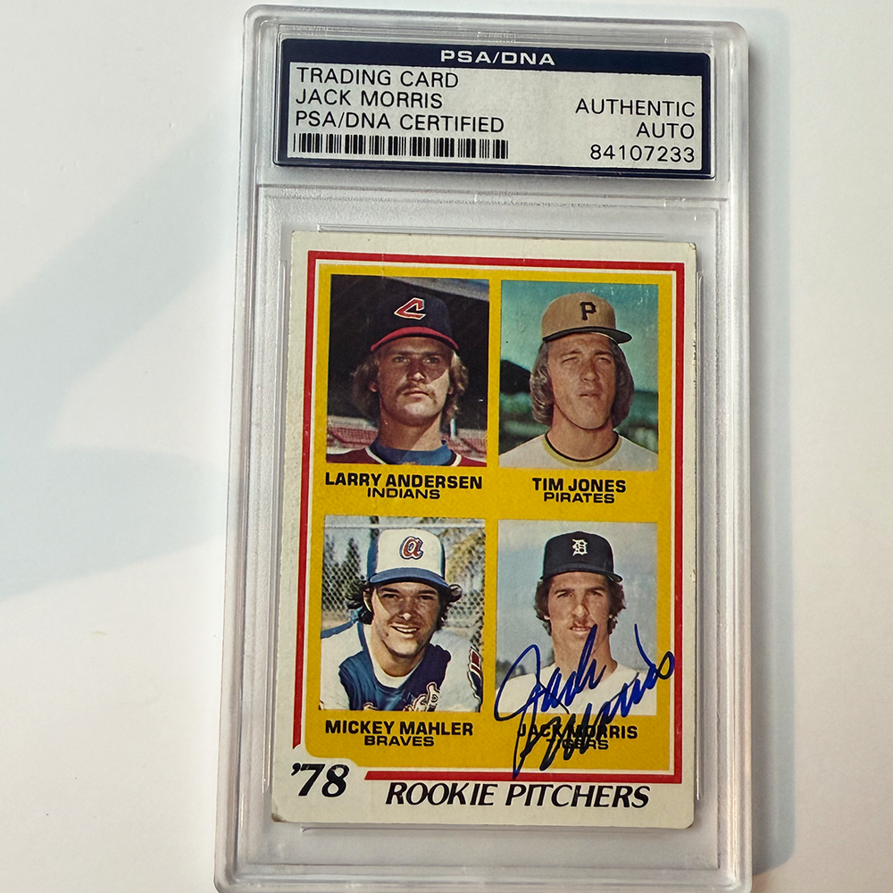 Jack Morris Signed 1978 Topps Rookie #703 PSA Auto Authentic