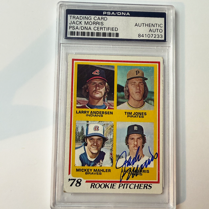Jack Morris Signed 1978 Topps Rookie #703 PSA Auto Authentic