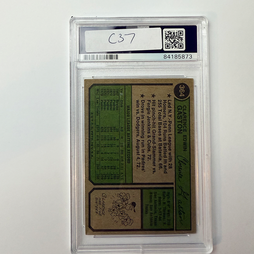 Clarence Cito Gaston Signed 1974 Topps #364 PSA Auto Authentic