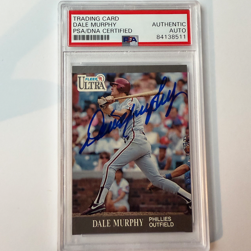 Dale Murphy Signed 1991 Fleer Ultra #270 PSA Auto Authentic