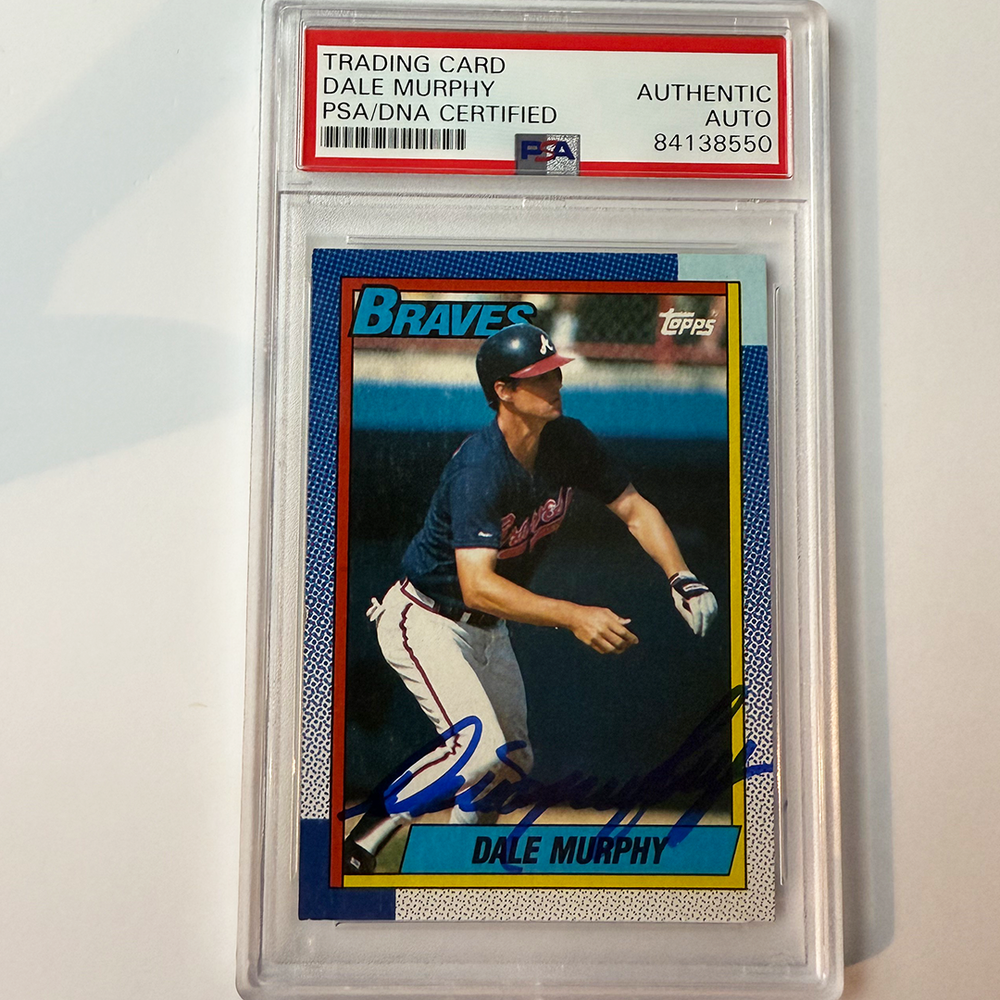 Dale Murphy Signed 1990 Topps #750 PSA Auto Authentic