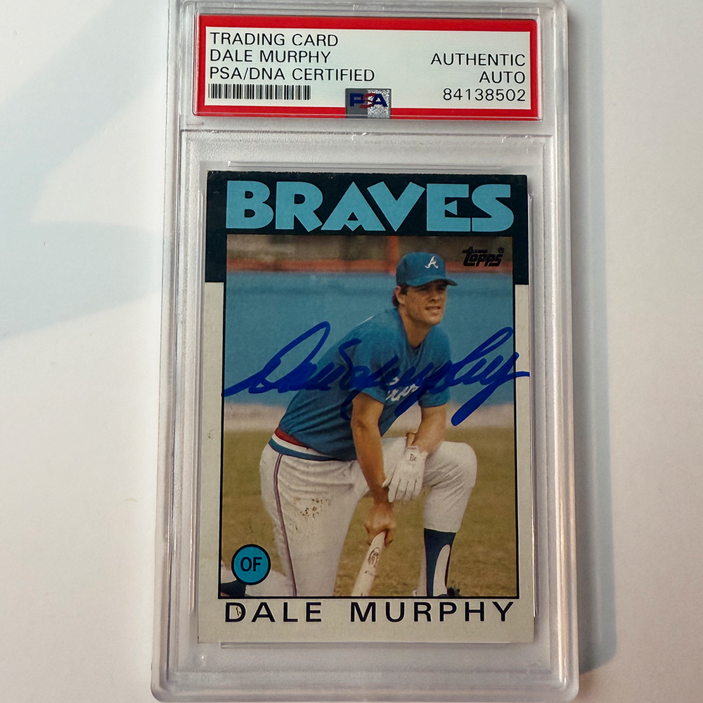 Dale Murphy Signed 1986 Topps #600 PSA Auto Authentic