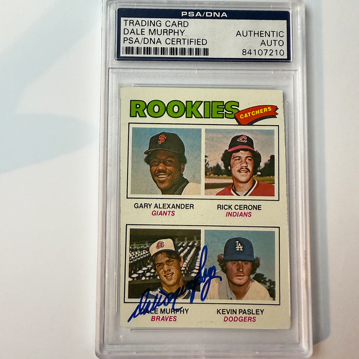 Dale Murphy Signed 1977 Topps Rookie #476 PSA Auto Authentic