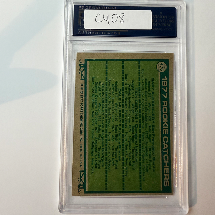 Dale Murphy Signed 1977 Topps Rookie #476 PSA Auto Authentic