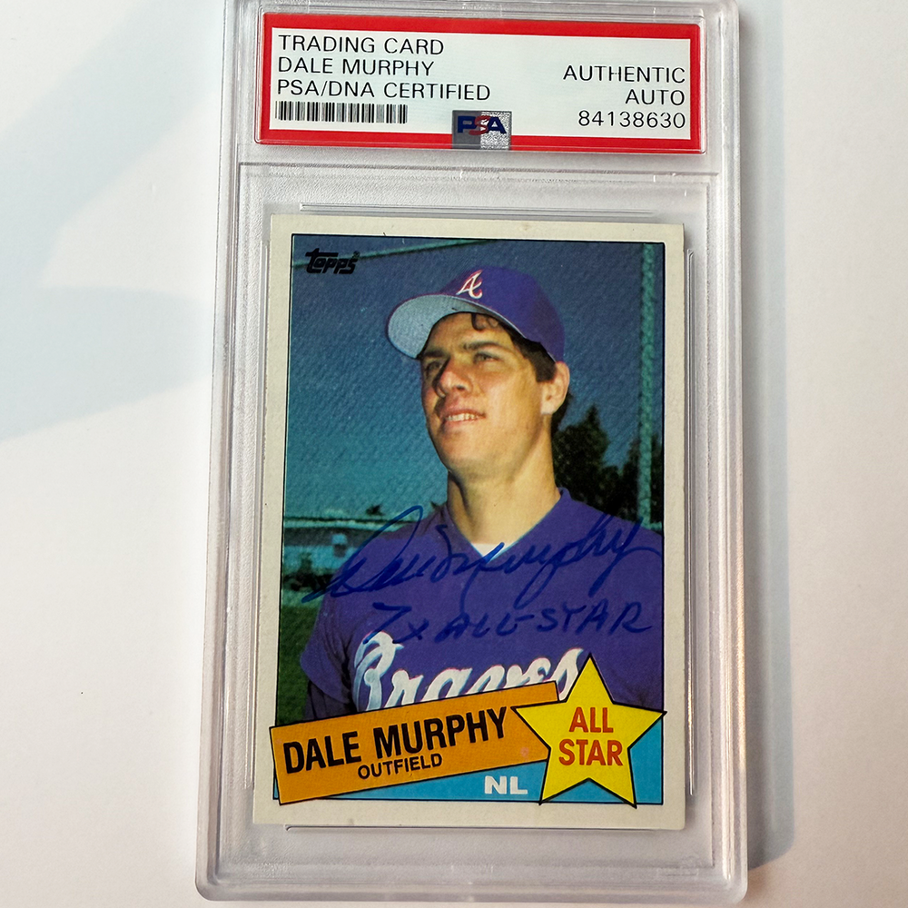 Dale Murphy Signed 1985 Topps #716 7X All Star PSA Auto Authentic