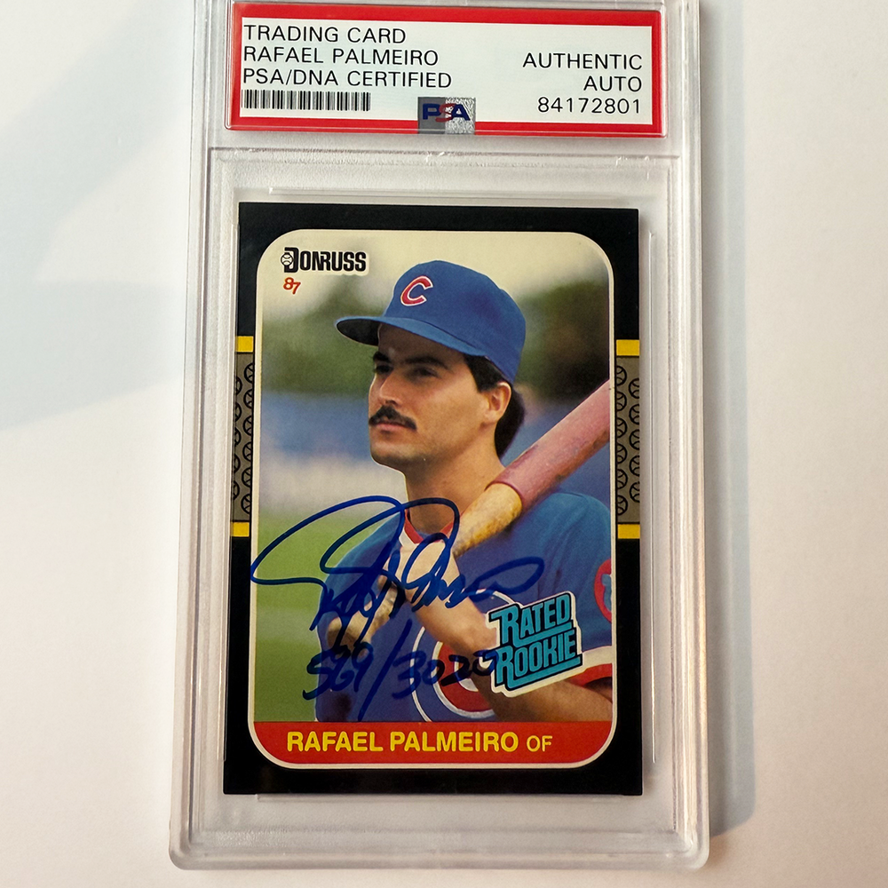 Rafael Palmeiro Signed 1987 Donruss Rookie #43 569/3020 PSA Auto Authentic