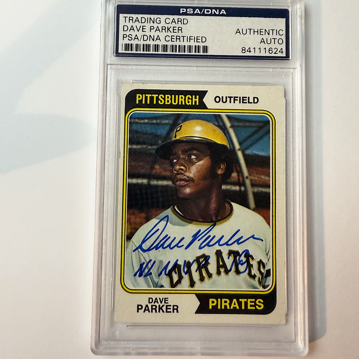 Dave Parker Signed 1974 Topps Rookie #252 NL MVP 78 PSA Auto Authentic