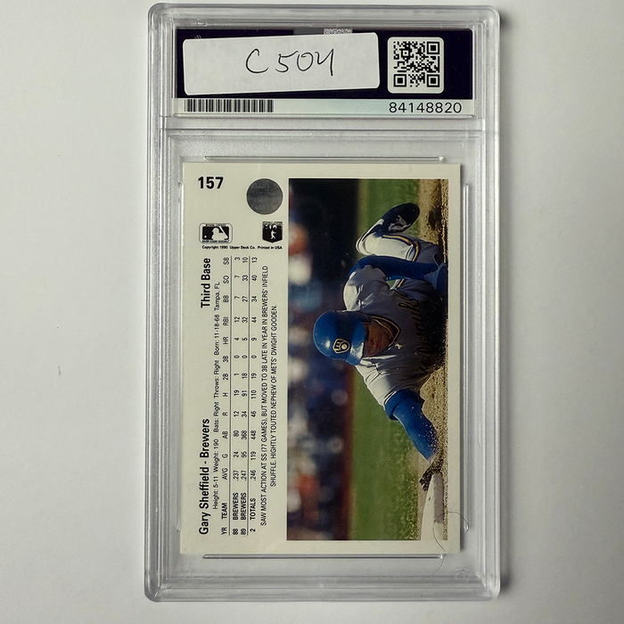Gary Sheffield Signed 1990 Upper Deck #157 PSA Auto Authentic
