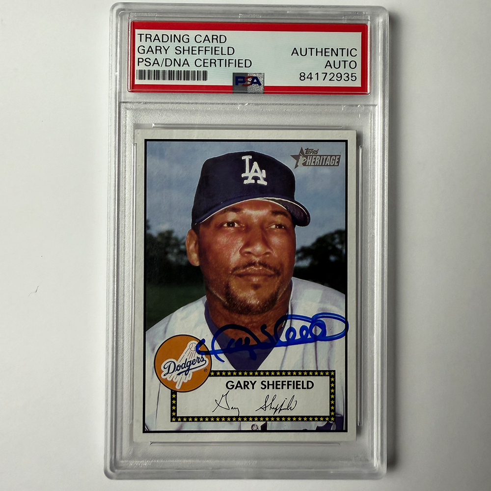 Gary Sheffield Signed 2001 Topps Heritage #285 PSA Auto Authentic