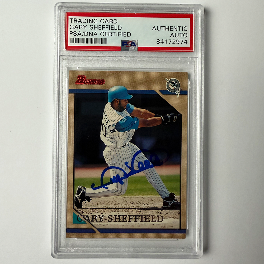 Gary Sheffield Signed 1996 Bowman #42 PSA Auto Authentic