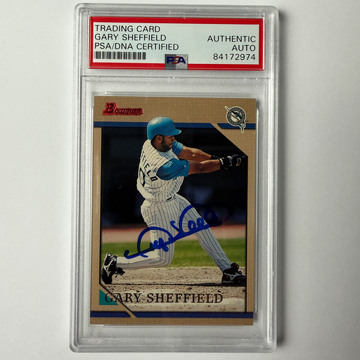 Gary Sheffield Signed 1996 Bowman #42 PSA Auto Authentic