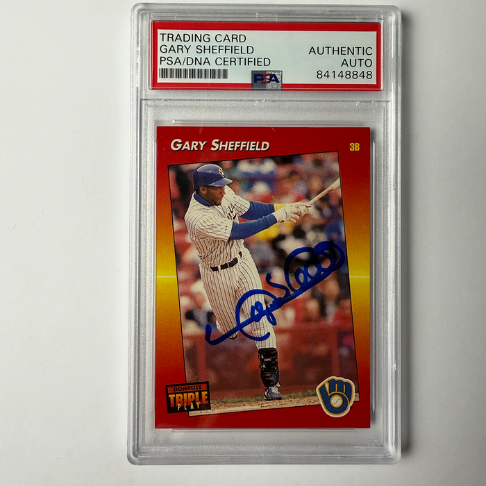 Gary Sheffield Signed 1992 Triple Play #53 PSA Auto Authentic