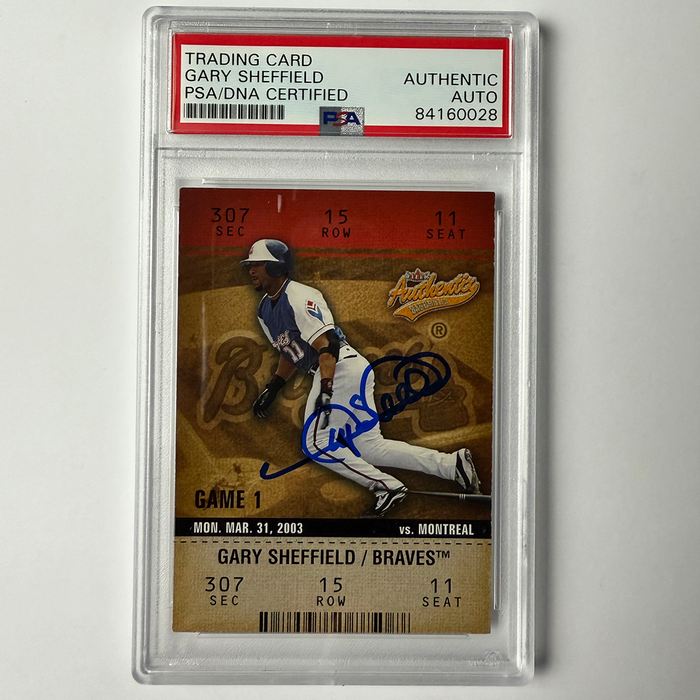 Gary Sheffield Signed 2003 Fleer #56 PSA Auto Authentic