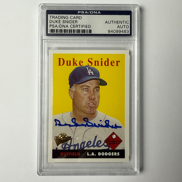Duke Snider Signed 2015 Topps Fan Favorite #75 PSA Auto Authentic