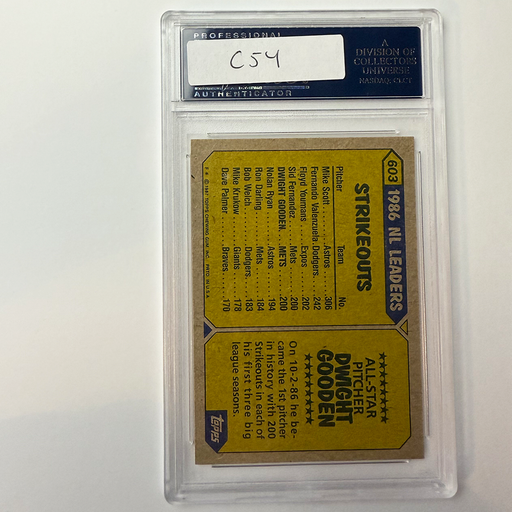 Dwight Gooden Signed 1987 Topps #603 PSA Auto Authentic