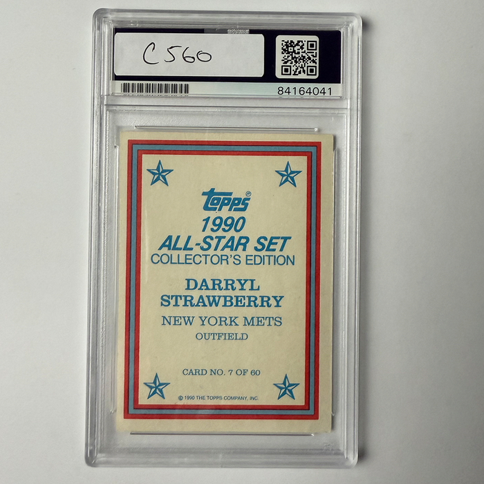 Darryl Strawberry Signed 1990 Topps All Star #7 PSA Auto Authentic