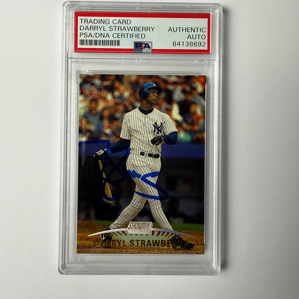 Darryl Strawberry Signed 1999 Stadium Club #7 PSA Auto Authentic