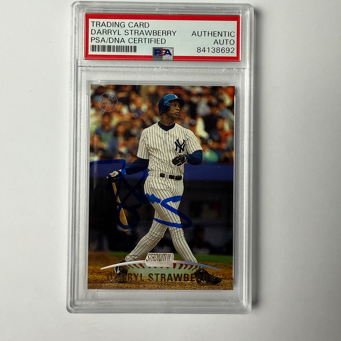 Darryl Strawberry Signed 1999 Stadium Club #7 PSA Auto Authentic