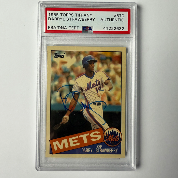 Darryl Strawberry Signed 1985 Topps TIFFANY #570 PSA Auto Authentic