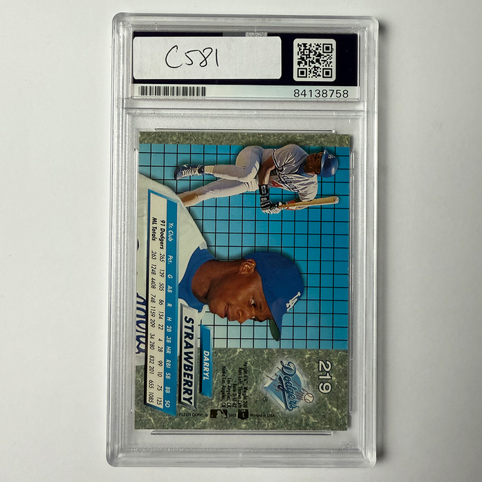 Darryl Strawberry Signed 1992 Ultra #219 PSA Auto Authentic