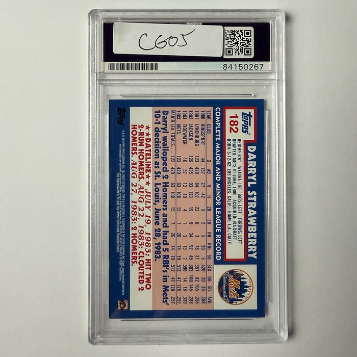 Darryl Strawberry Signed 2010 Topps Cards Your Mom Threw Out PSA Auto Auth 83 ROY