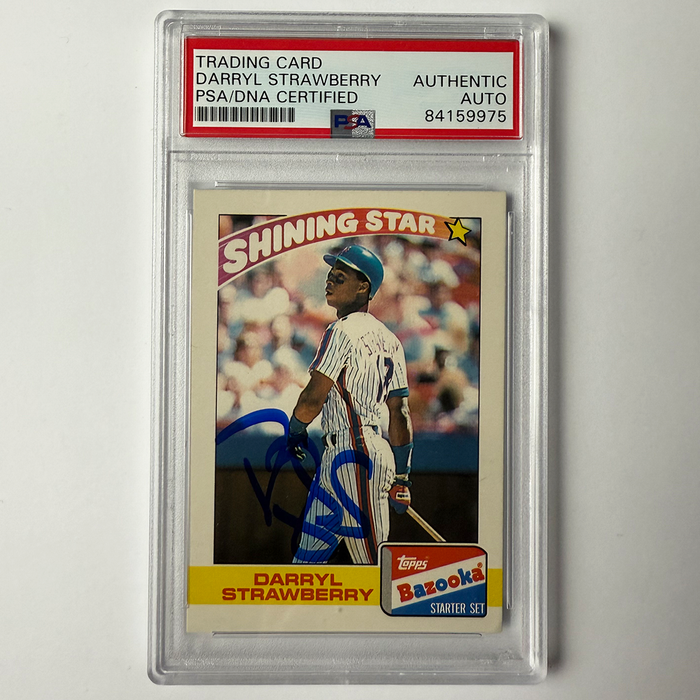 Darryl Strawberry Signed 1989 Topps Bazooka #20 PSA Auto Authentic