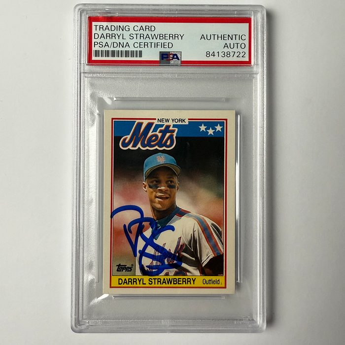Darryl Strawberry Signed 1988 Topps Talkin Baseball #76 PSA Auto Authentic