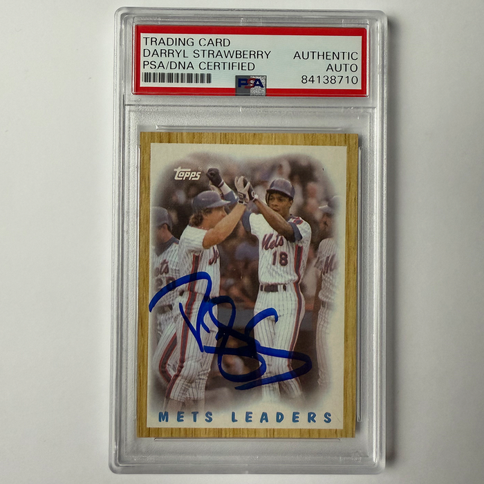 Darryl Strawberry Signed 1987 Topps #331 PSA Auto Authentic
