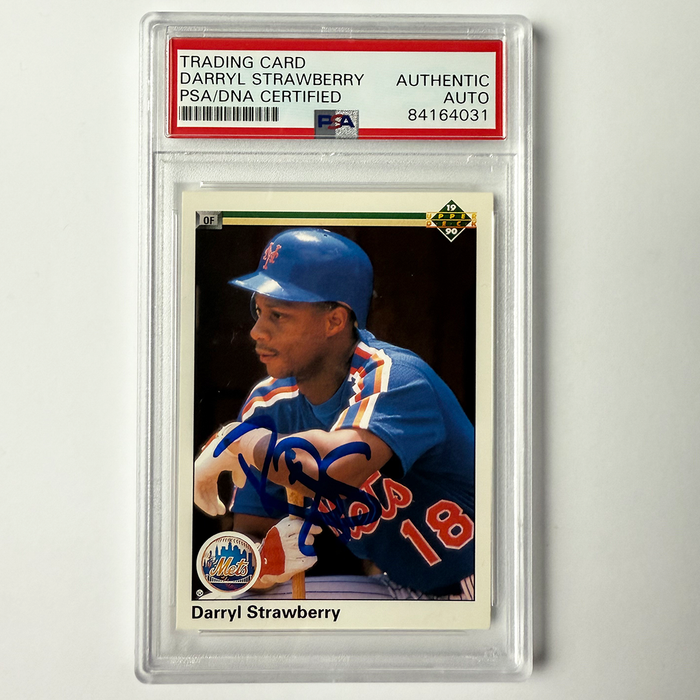 Darryl Strawberry Signed 1990 Upper Deck #182 PSA Auto Authentic