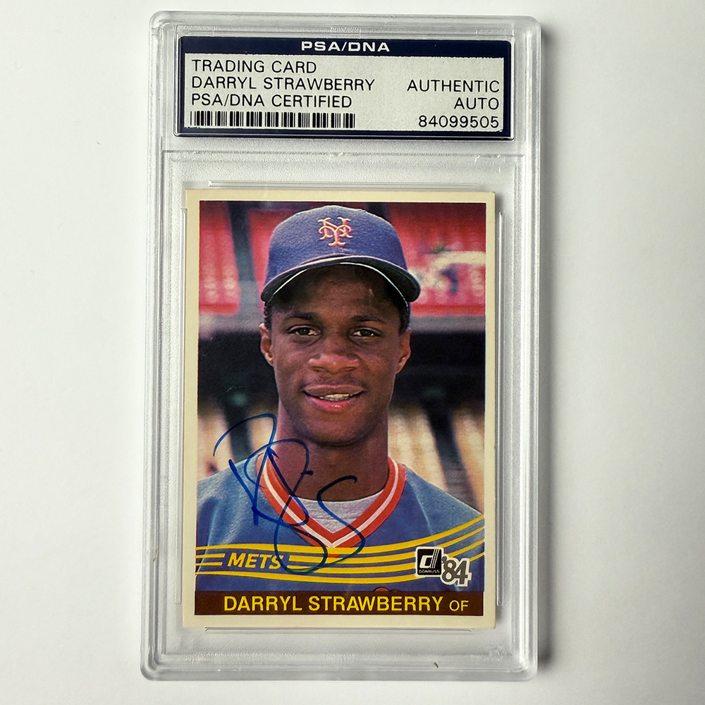 Darryl Strawberry Signed 1984 Donruss Rookie #68 PSA Auto Authentic