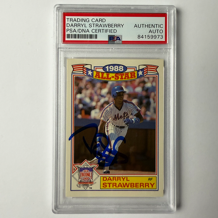 Darryl Strawberry Signed 1988 Topps Commemorative #19 PSA Auto Authentic