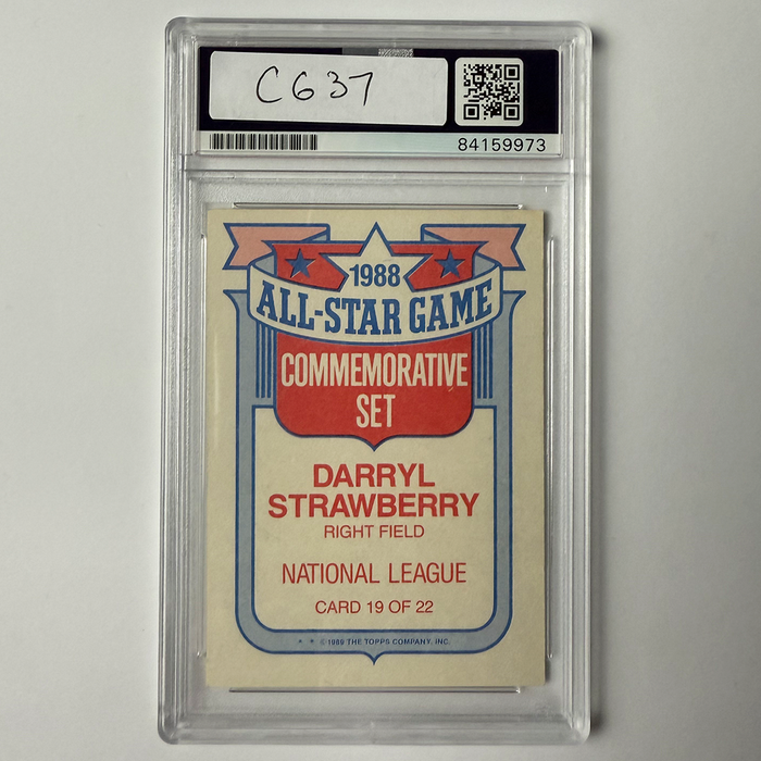 Darryl Strawberry Signed 1988 Topps Commemorative #19 PSA Auto Authentic