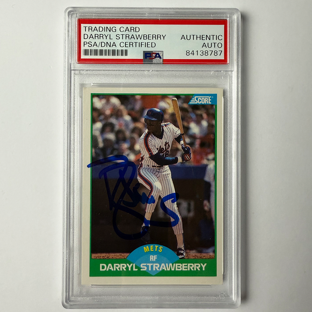 Darryl Strawberry Signed 1989 Score #10 PSA Auto Authentic