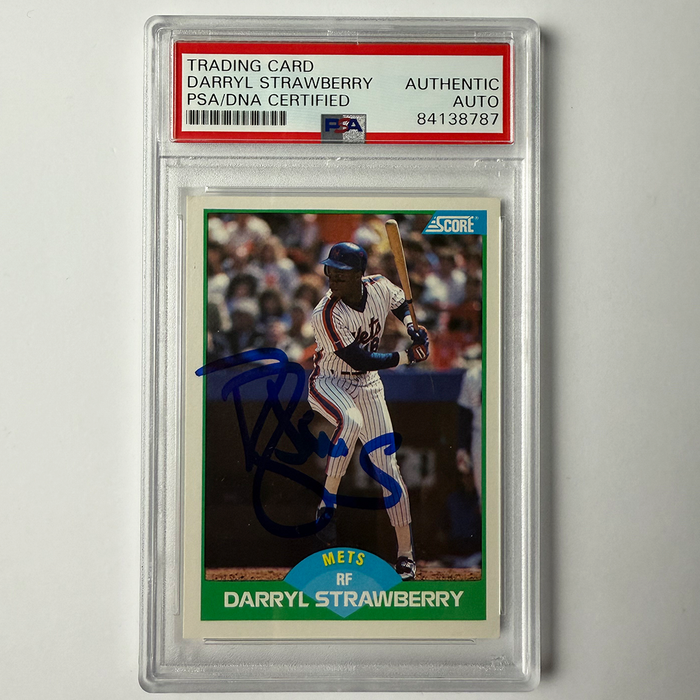 Darryl Strawberry Signed 1989 Score #10 PSA Auto Authentic