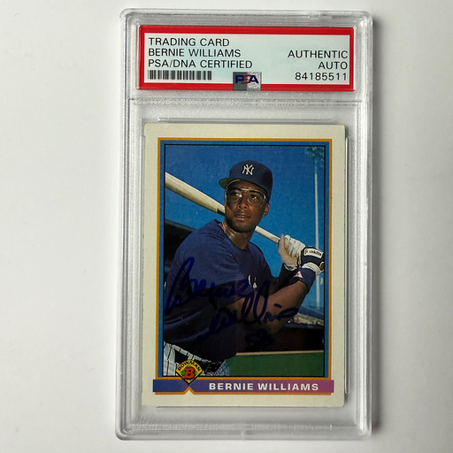 Bernie Williams Signed 1991 Bowman #173 PSA Auto Authentic