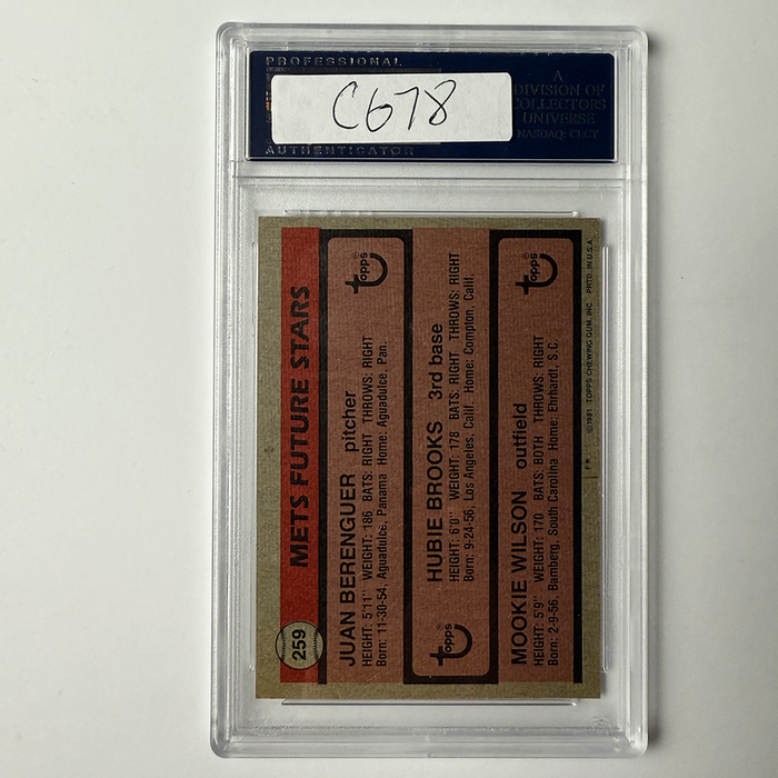 Mookie Williams Signed 1981 Topps Rookie #259 PSA Auto Authentic