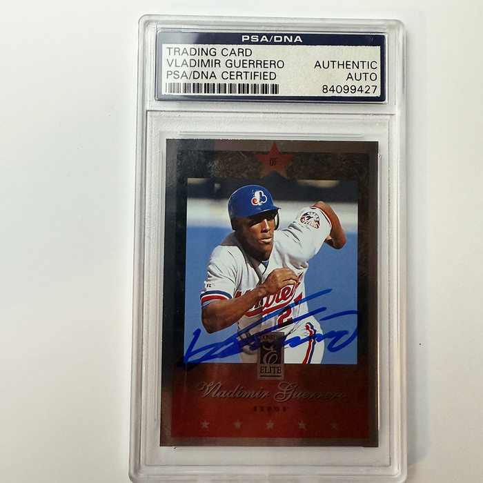 Vladimir Guerrero Signed 1997 Donurss Elite #11 PSA Auto Authentic