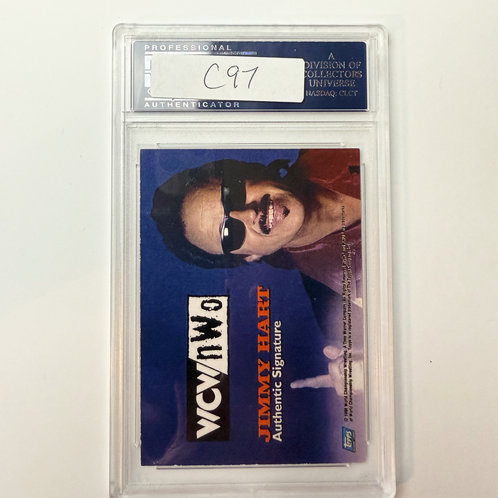 Jimmy Hart Signed 1998 Topps WCW Reprint Signature Card Mouth of the South PSA Auto Auth