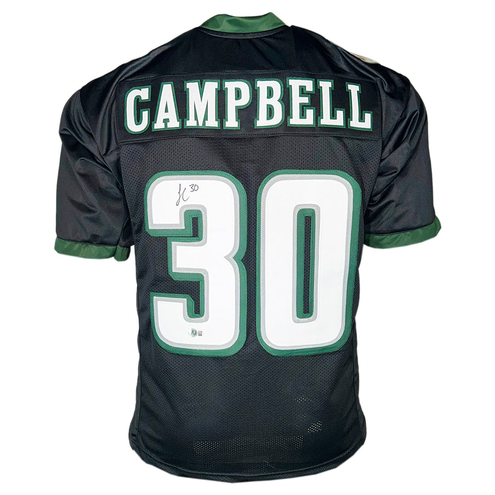Jihaad Campbell Signed Philadelphia Black Football Jersey (Beckett)
