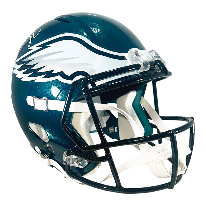 Jihaad Campbell Signed Philadelphia Eagles Speed Full-Size Replica Football Helmet (Beckett)