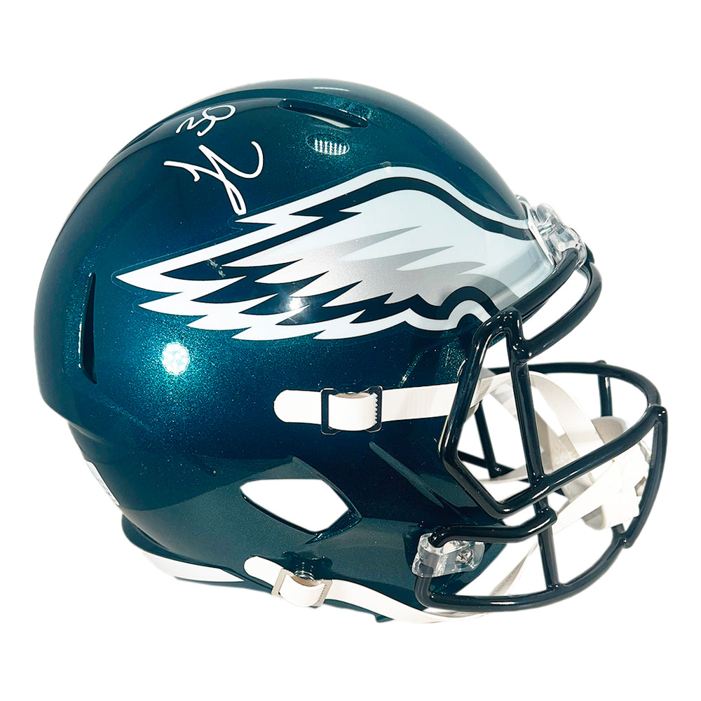 Jihaad Campbell Signed Philadelphia Eagles Speed Full-Size Replica Football Helmet (Beckett)