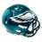 Jihaad Campbell Signed Philadelphia Eagles Speed Mini Football Helmet (Beckett)