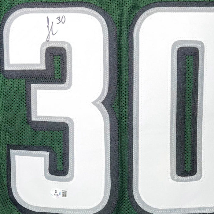 Jihaad Campbell Signed Philadelphia Green Football Jersey (Beckett)