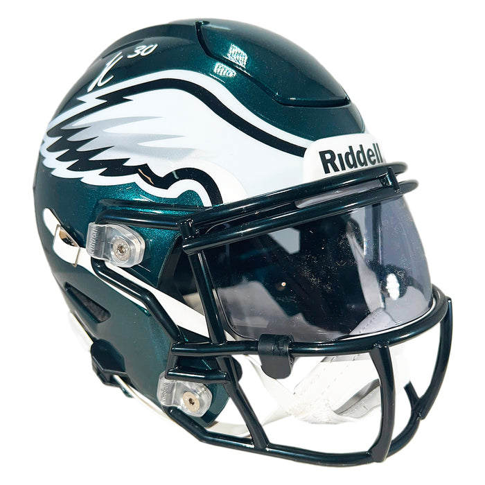 Jihaad Campbell Signed Philadelphia Eagles Midi SpeedFlex Football Helmet (Beckett)